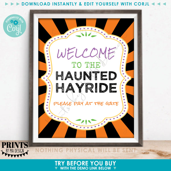 Custom Carnival Sign, Carnival Theme Party Sign, Circus Birthday Party, One Editable PRINTABLE 8x10/16x20” Portrait Sign (Edit Yourself with Corjl)