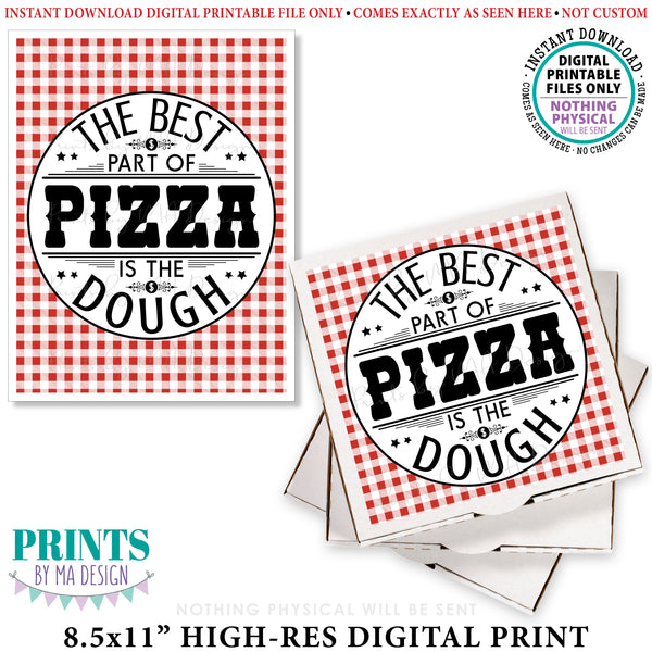 Pizza Box Graduation Gift, The Best Part of Pizza is the Dough, Monetary Present, Grad Gift Idea, PRINTABLE 8.5x11" Digital File, Instant Download Digital Printable File