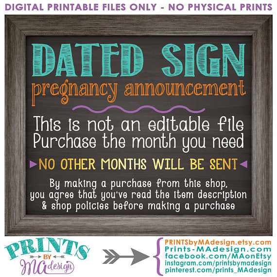 We're Getting a Baby Brother in MARCH, It's a Boy Gender Reveal Pregnancy Announcement, Chalkboard Style PRINTABLE 8x10/16x20” <Instant Download> - PRINTSbyMAdesign